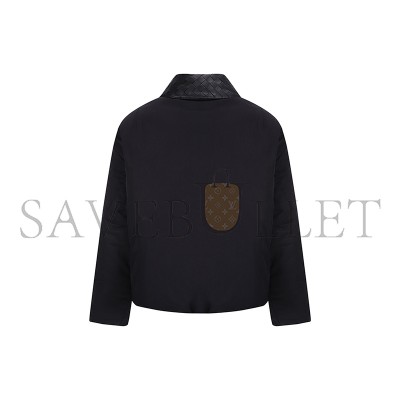 BOTTEGA VENETA INTRECCIATO LEATHER-TRIMMED MATTE-SHELL DOWN JACKET BLACK 